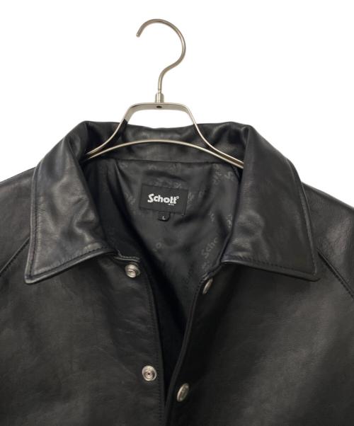 Schott（ショット）Schott (ショット) レザーコーチジャケット ブラック サイズ:Lの古着・服飾アイテム