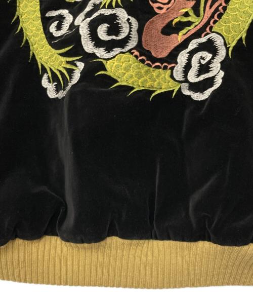 HOUSTON（ヒューストン）HOUSTON (ヒューストン) ベロアスカジャン ブラック サイズ:Mの古着・服飾アイテム