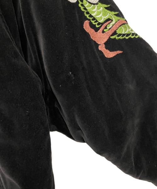 HOUSTON（ヒューストン）HOUSTON (ヒューストン) ベロアスカジャン ブラック サイズ:Mの古着・服飾アイテム