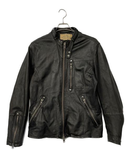 AVIREX（アヴィレックス）AVIREX (アヴィレックス) レザーライダースジャケット ブラック サイズ:Lの古着・服飾アイテム