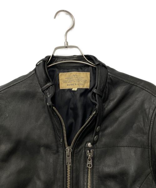 AVIREX（アヴィレックス）AVIREX (アヴィレックス) レザーライダースジャケット ブラック サイズ:Lの古着・服飾アイテム