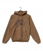 stussyステューシー）の古着「ジップパーカー」｜ブラウン