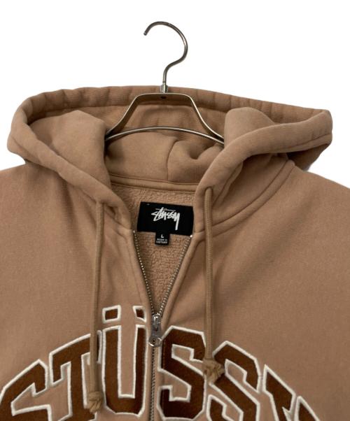 stussy（ステューシー）stussy (ステューシー) ジップパーカー ブラウン サイズ:Lの古着・服飾アイテム