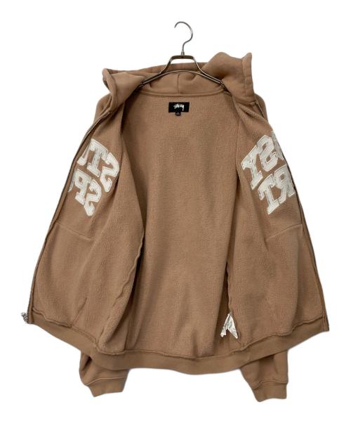 stussy（ステューシー）stussy (ステューシー) ジップパーカー ブラウン サイズ:Lの古着・服飾アイテム
