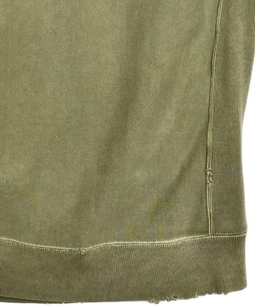 Ron Herman（ロンハーマン）Ron Herman (ロンハーマン) ダメージ加工スウェット グリーン サイズ:Mの古着・服飾アイテム