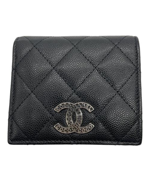 CHANEL（シャネル）CHANEL (シャネル) 2つ折り財布 ブラックの古着・服飾アイテム