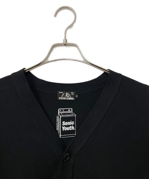Hysteric Glamour（ヒステリックグラマー）Hysteric Glamour (ヒステリックグラマー) SONIC YOUTH (ソニックユース) カーディガン ブラック サイズ:Ｓの古着・服飾アイテム