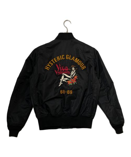 Hysteric Glamour（ヒステリックグラマー）Hysteric Glamour (ヒステリックグラマー) MA-1ジャケット ブラック サイズ:Sの古着・服飾アイテム