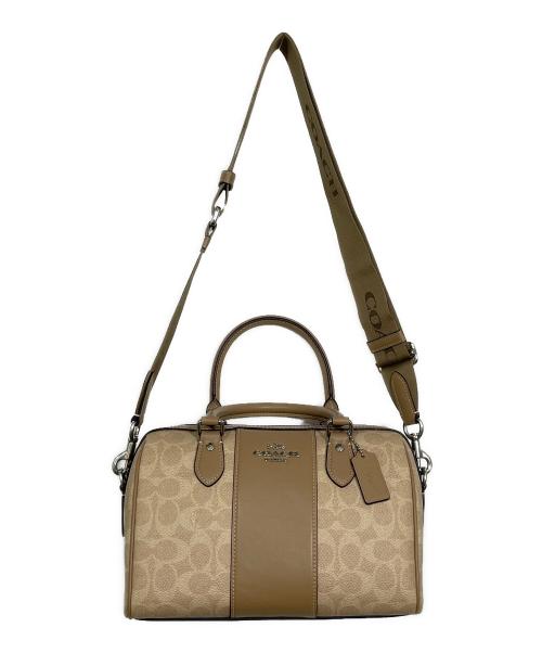 COACH（コーチ）COACH (コーチ) ボストンバッグ ベージュの古着・服飾アイテム