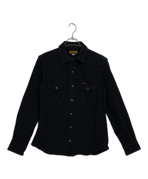 IRON HEART（アイアンハート）IRON HEART (アイアンハート) エクストラヘビースウェット ウエスタンシャツ ブラック サイズ:Lの古着・服飾アイテム
