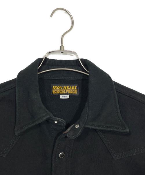 IRON HEART（アイアンハート）IRON HEART (アイアンハート) エクストラヘビースウェット ウエスタンシャツ ブラック サイズ:Lの古着・服飾アイテム