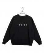 POET MEETS DUBWISEポエットミーツダブワイズ）の古着「Voice Oversized Sweat」｜ブラック
