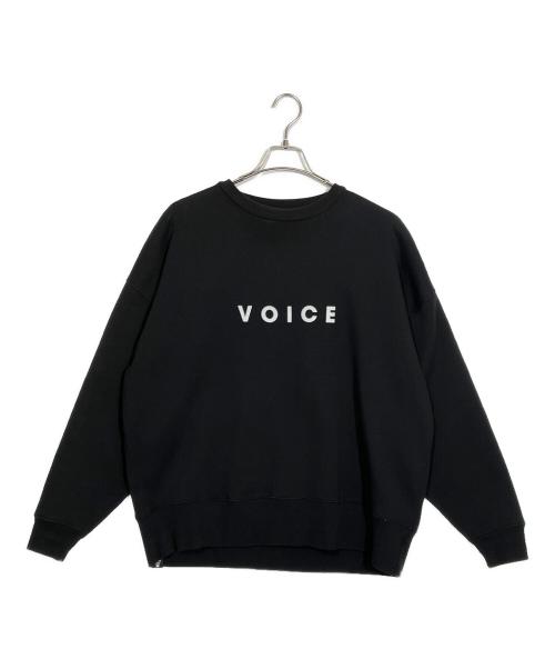 POET MEETS DUBWISE（ポエットミーツダブワイズ）POET MEETS DUBWISE (ポエットミーツダブワイズ) Voice Oversized Sweat ブラック サイズ:XLの古着・服飾アイテム