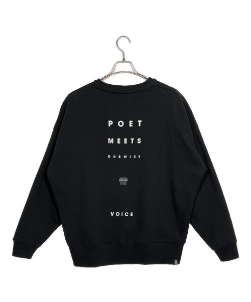 POET MEETS DUBWISE（ポエットミーツダブワイズ）POET MEETS DUBWISE (ポエットミーツダブワイズ) Voice Oversized Sweat ブラック サイズ:XLの古着・服飾アイテム