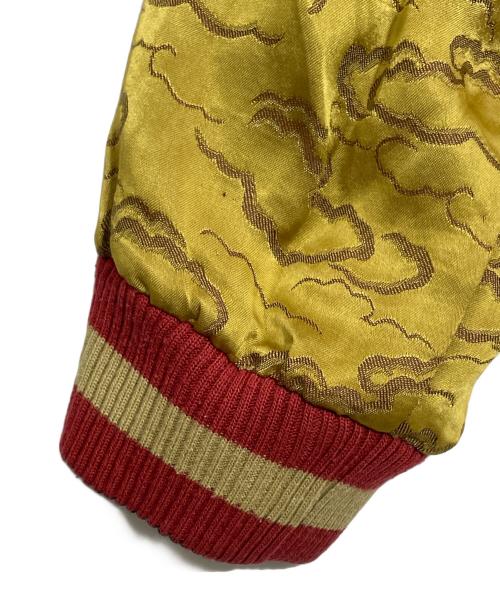 花旅楽団（ハナタビガクダン）花旅楽団 (ハナタビガクダン) リバーシブルスカジャン ブラック×レッド×ゴールド サイズ:Lの古着・服飾アイテム