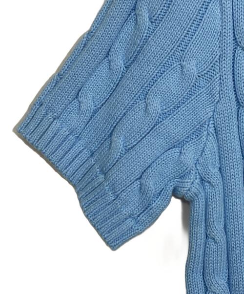 POLO RALPH LAUREN（ポロ・ラルフローレン）POLO RALPH LAUREN (ポロ・ラルフローレン) ポニー刺繍半袖ニット スカイブルー サイズ:M 未使用品の古着・服飾アイテム
