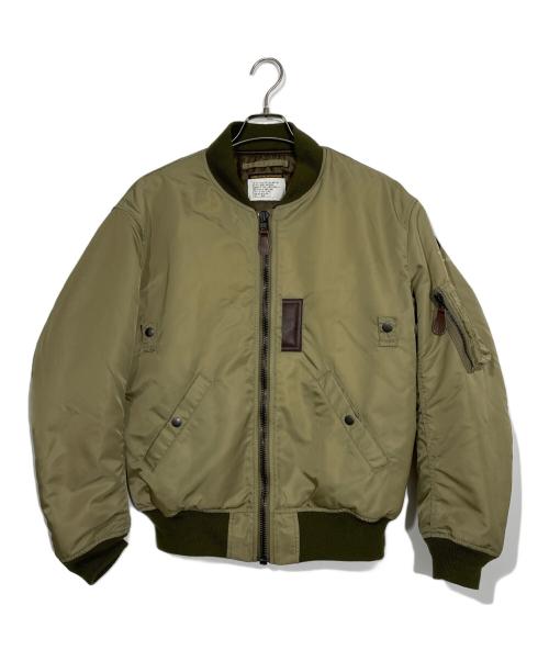 HOUSTON（ヒューストン）HOUSTON (ヒューストン) フライトジャケット オリーブ サイズ:42の古着・服飾アイテム