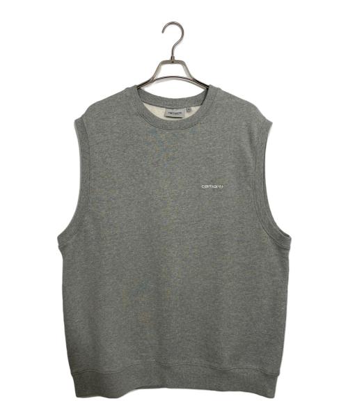 CarHartt（カーハート）CarHartt (カーハート) スクリプトベストスウェット ライトグレー サイズ:XLの古着・服飾アイテム