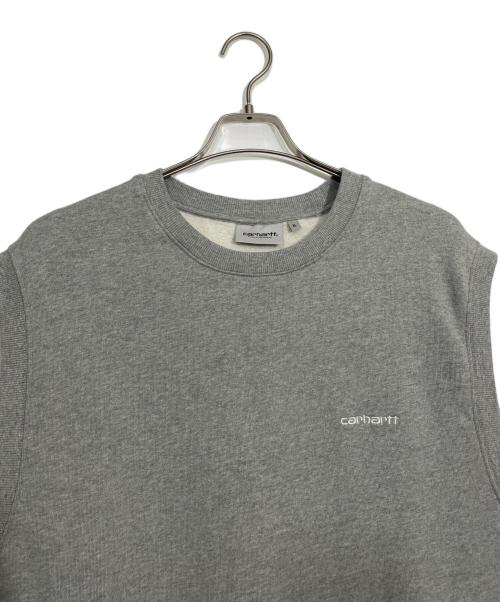 CarHartt（カーハート）CarHartt (カーハート) スクリプトベストスウェット ライトグレー サイズ:XLの古着・服飾アイテム