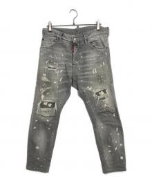 DSQUARED2（ディースクエアード）の古着「ダメージ加工デニムパンツ」｜グレー
