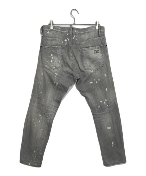 DSQUARED2（ディースクエアード）DSQUARED2 (ディースクエアード) ダメージ加工デニムパンツ グレー サイズ:48の古着・服飾アイテム