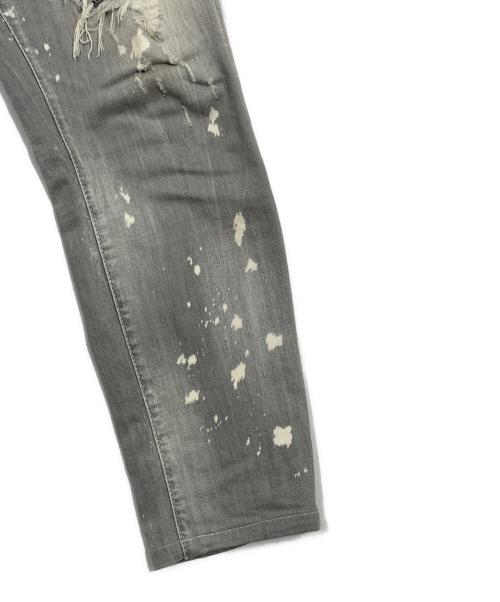 DSQUARED2（ディースクエアード）DSQUARED2 (ディースクエアード) ダメージ加工デニムパンツ グレー サイズ:48の古着・服飾アイテム