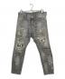 DSQUARED2（ディースクエアード）の古着「ダメージ加工デニムパンツ」｜グレー