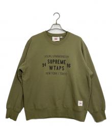 WTAPS×SUPREME（ダブルタップス×シュプリーム）の古着「クルーネックスウェット」｜オリーブ