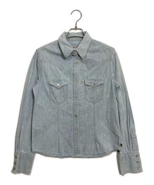 POLO RALPH LAUREN（ポロ・ラルフローレン）POLO RALPH LAUREN (ポロ・ラルフローレン) デニムウエスタンシャツ ブルー サイズ:Lの古着・服飾アイテム