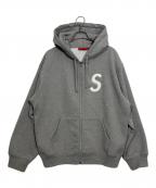 SUPREMEシュプリーム）の古着「ジップパーカー」｜ライトグレー