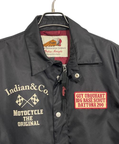 INDIAN MOTORCYCLE（インディアンモーターサイクル）INDIAN MOTORCYCLE (インディアンモーターサイクル) ライダースジャケット ブラック サイズ:Lの古着・服飾アイテム