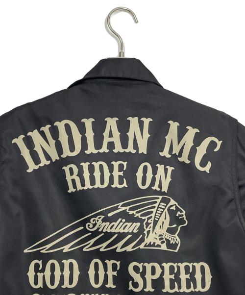 INDIAN MOTORCYCLE（インディアンモーターサイクル）INDIAN MOTORCYCLE (インディアンモーターサイクル) ライダースジャケット ブラック サイズ:Lの古着・服飾アイテム