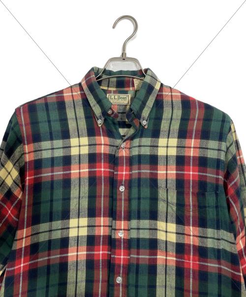 L.L.Bean（エルエルビーン）L.L.Bean (エルエルビーン) チェックネルシャツ グリーン×レッド サイズ:Sの古着・服飾アイテム