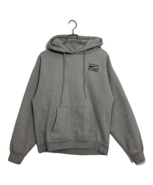 NIKE（ナイキ）NIKE (ナイキ) stussy (ステューシー) プルオーバーパーカー グレー サイズ:Sの古着・服飾アイテム