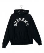 Champion×SUPREMEチャンピオン×シュプリーム）の古着「プルオーバーパーカー」｜ブラック