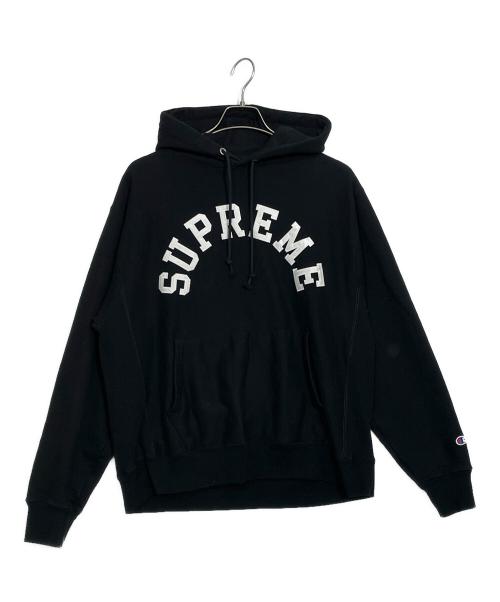 Champion（チャンピオン）Champion (チャンピオン) SUPREME (シュプリーム) プルオーバーパーカー ブラック サイズ:XLの古着・服飾アイテム