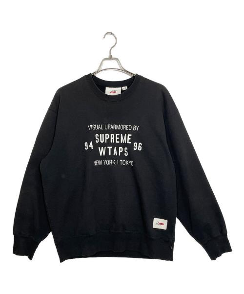 WTAPS（ダブルタップス）WTAPS (ダブルタップス) SUPREME (シュプリーム) クルーネックスウェット ブラック サイズ:Lの古着・服飾アイテム