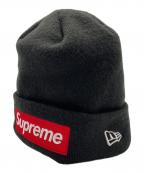 New Era×SUPREMEニューエラ×シュプリーム）の古着「ニット帽」｜ブラック