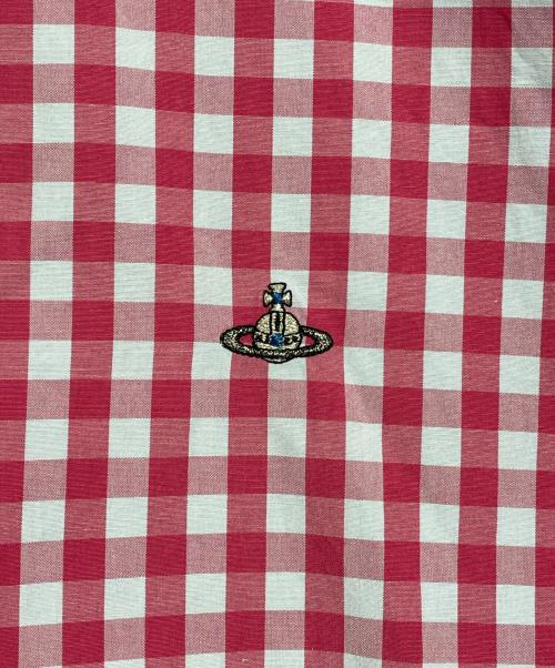 Vivienne Westwood man（ヴィヴィアン ウェストウッド マン）Vivienne Westwood man (ヴィヴィアン ウェストウッド マン) チェックシャツ ピンク×グレー サイズ:46の古着・服飾アイテム