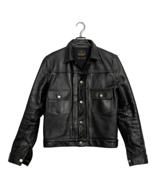HIGH LARGE LEATHERS（ハイラージレザーズ）HIGH LARGE LEATHERS (ハイラージレザーズ) レザージャケット ブラック サイズ:40の古着・服飾アイテム