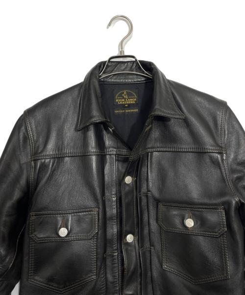 HIGH LARGE LEATHERS（ハイラージレザーズ）HIGH LARGE LEATHERS (ハイラージレザーズ) レザージャケット ブラック サイズ:40の古着・服飾アイテム