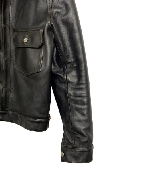 HIGH LARGE LEATHERS（ハイラージレザーズ）HIGH LARGE LEATHERS (ハイラージレザーズ) レザージャケット ブラック サイズ:40の古着・服飾アイテム