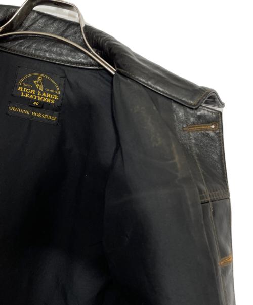 HIGH LARGE LEATHERS（ハイラージレザーズ）HIGH LARGE LEATHERS (ハイラージレザーズ) レザージャケット ブラック サイズ:40の古着・服飾アイテム