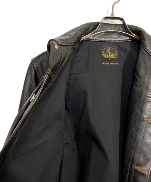 HIGH LARGE LEATHERS（ハイラージレザーズ）HIGH LARGE LEATHERS (ハイラージレザーズ) レザージャケット ブラック サイズ:40の古着・服飾アイテム