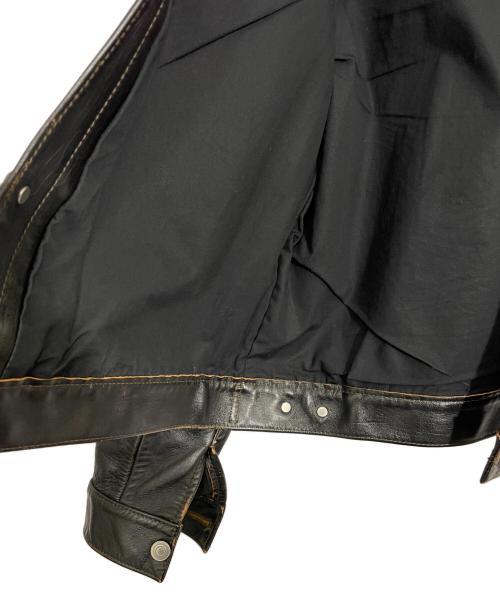 HIGH LARGE LEATHERS（ハイラージレザーズ）HIGH LARGE LEATHERS (ハイラージレザーズ) レザージャケット ブラック サイズ:40の古着・服飾アイテム