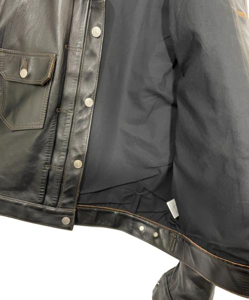 HIGH LARGE LEATHERS（ハイラージレザーズ）HIGH LARGE LEATHERS (ハイラージレザーズ) レザージャケット ブラック サイズ:40の古着・服飾アイテム