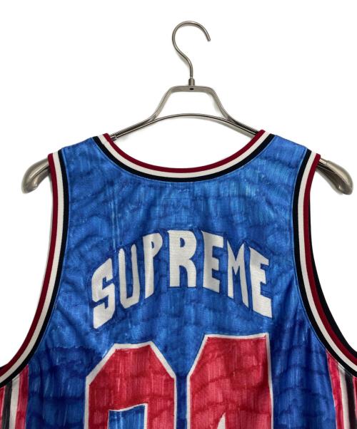 SUPREME（シュプリーム）SUPREME (シュプリーム) タンクトップ ブルー×レッド サイズ:Mの古着・服飾アイテム