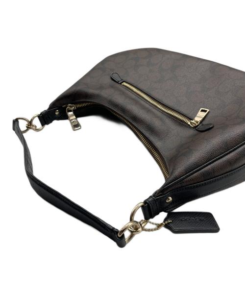COACH（コーチ）COACH (コーチ) 2WAYバッグ ブラック×ブラウンの古着・服飾アイテム