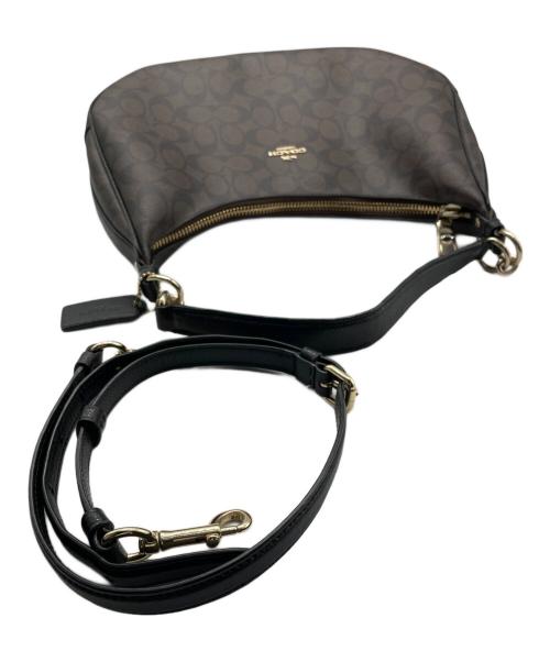 COACH（コーチ）COACH (コーチ) 2WAYバッグ ブラック×ブラウンの古着・服飾アイテム