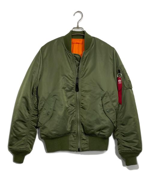 ALPHA（アルファ）ALPHA (アルファ) MA-1ジャケット グリーン サイズ:Mの古着・服飾アイテム